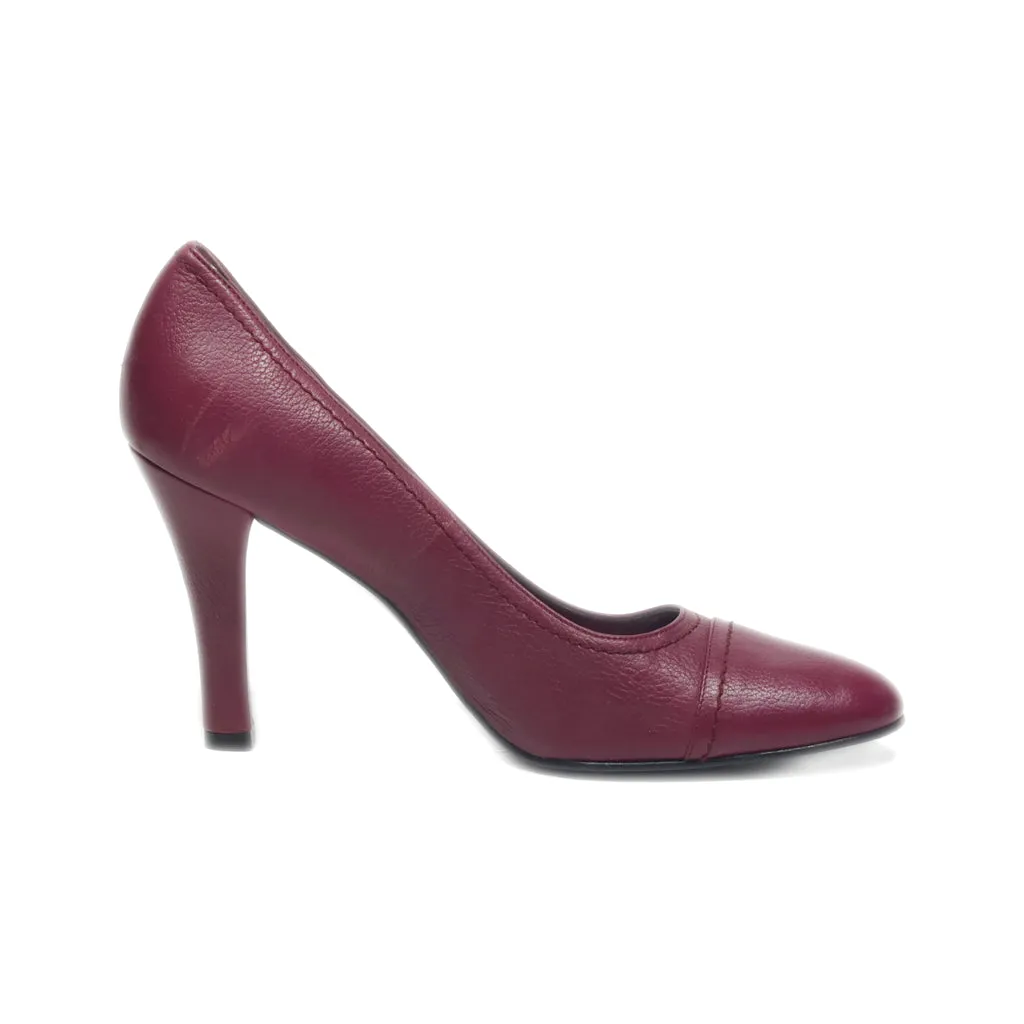 Antonio Melani High-Heel Shoes Leather Maroon Colour For Women