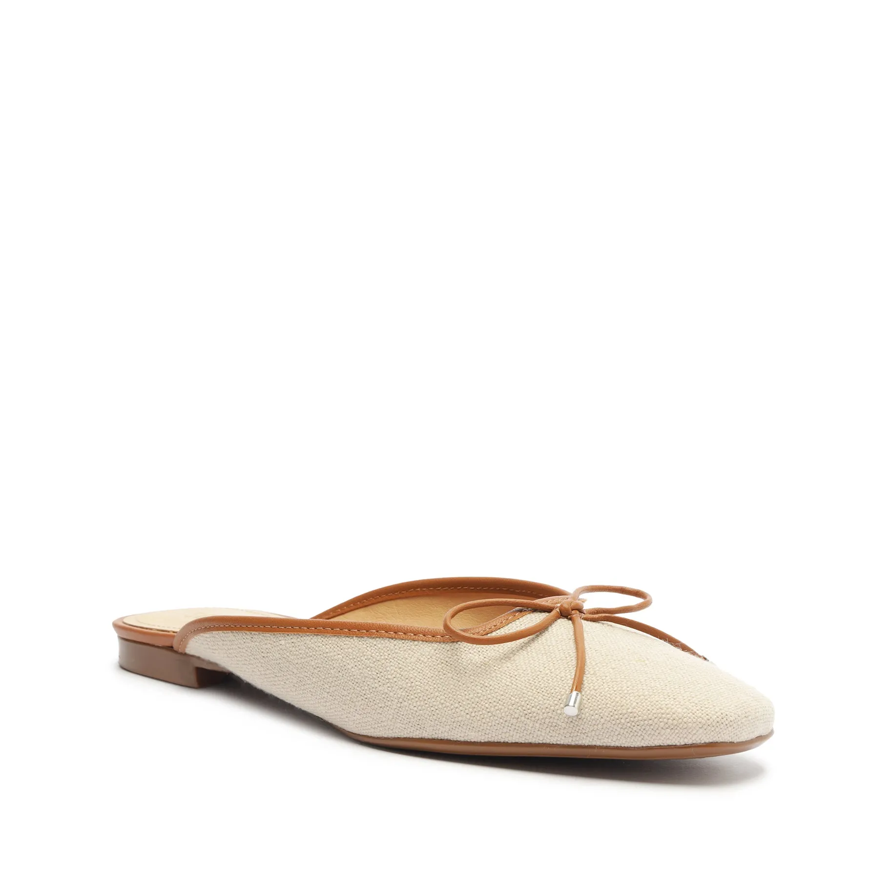 Arissa Linen Flat Mule