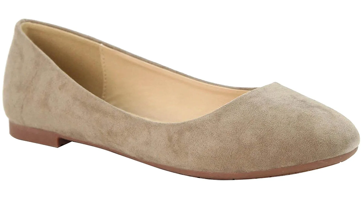 Bella Marie Women's Classic Round Toe Slip On Ballet Flats