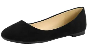 Bella Marie Women's Classic Round Toe Slip On Ballet Flats