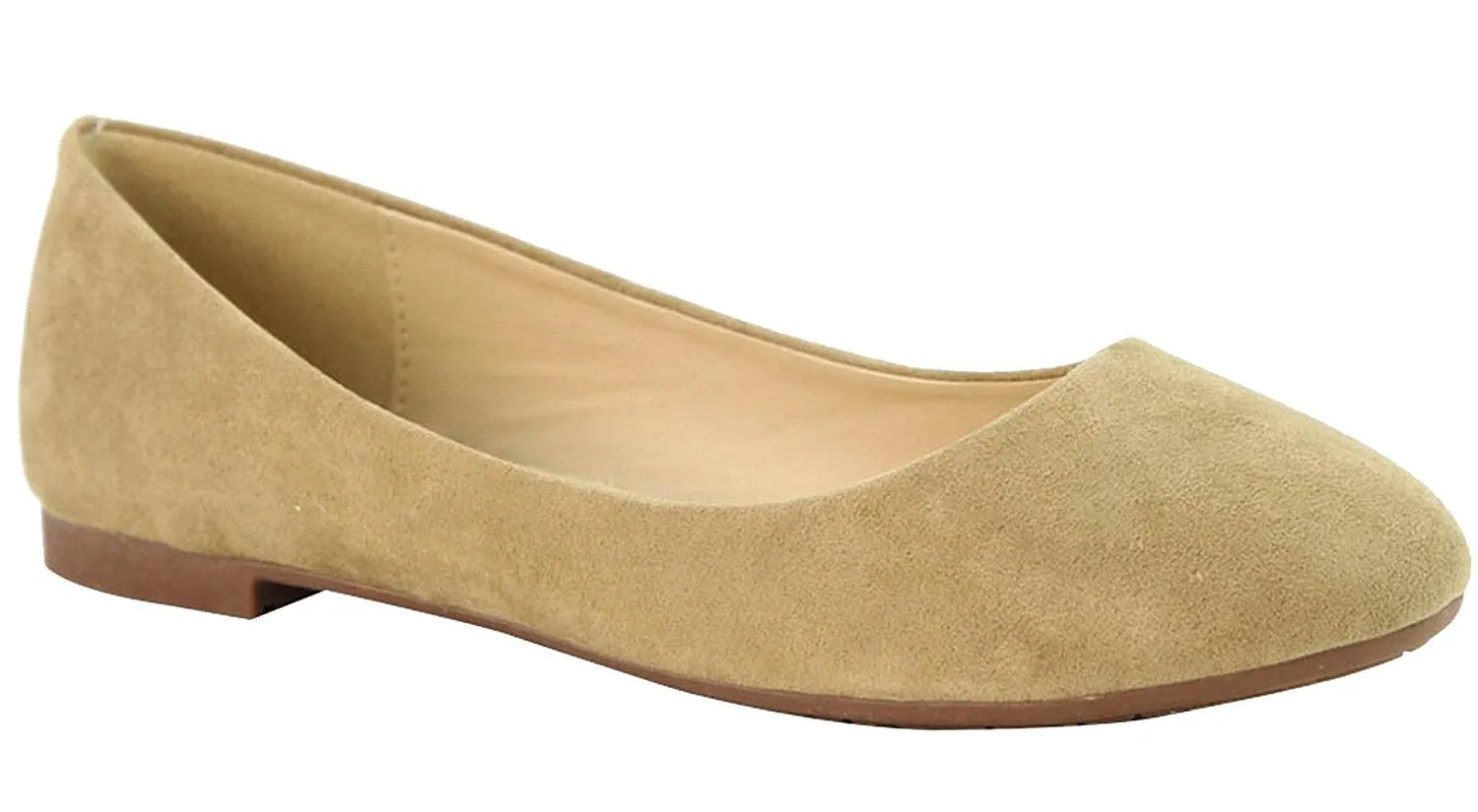 Bella Marie Women's Classic Round Toe Slip On Ballet Flats