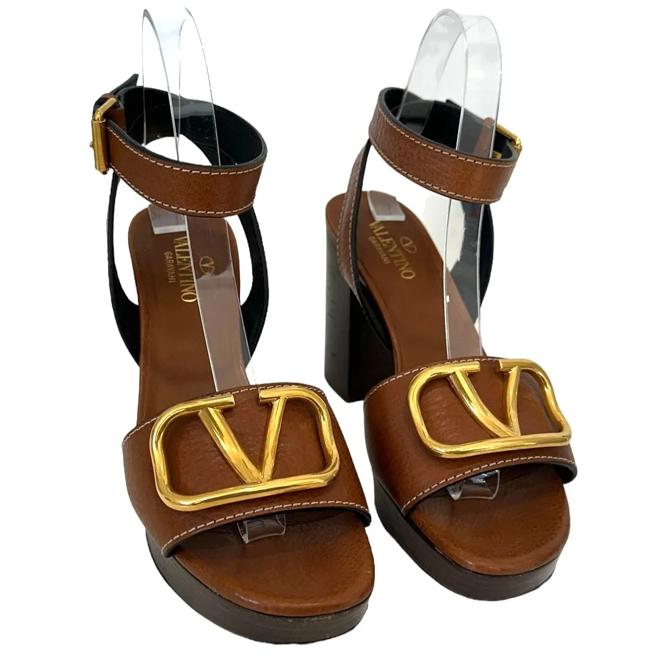 Brown Logo Sandals - 7