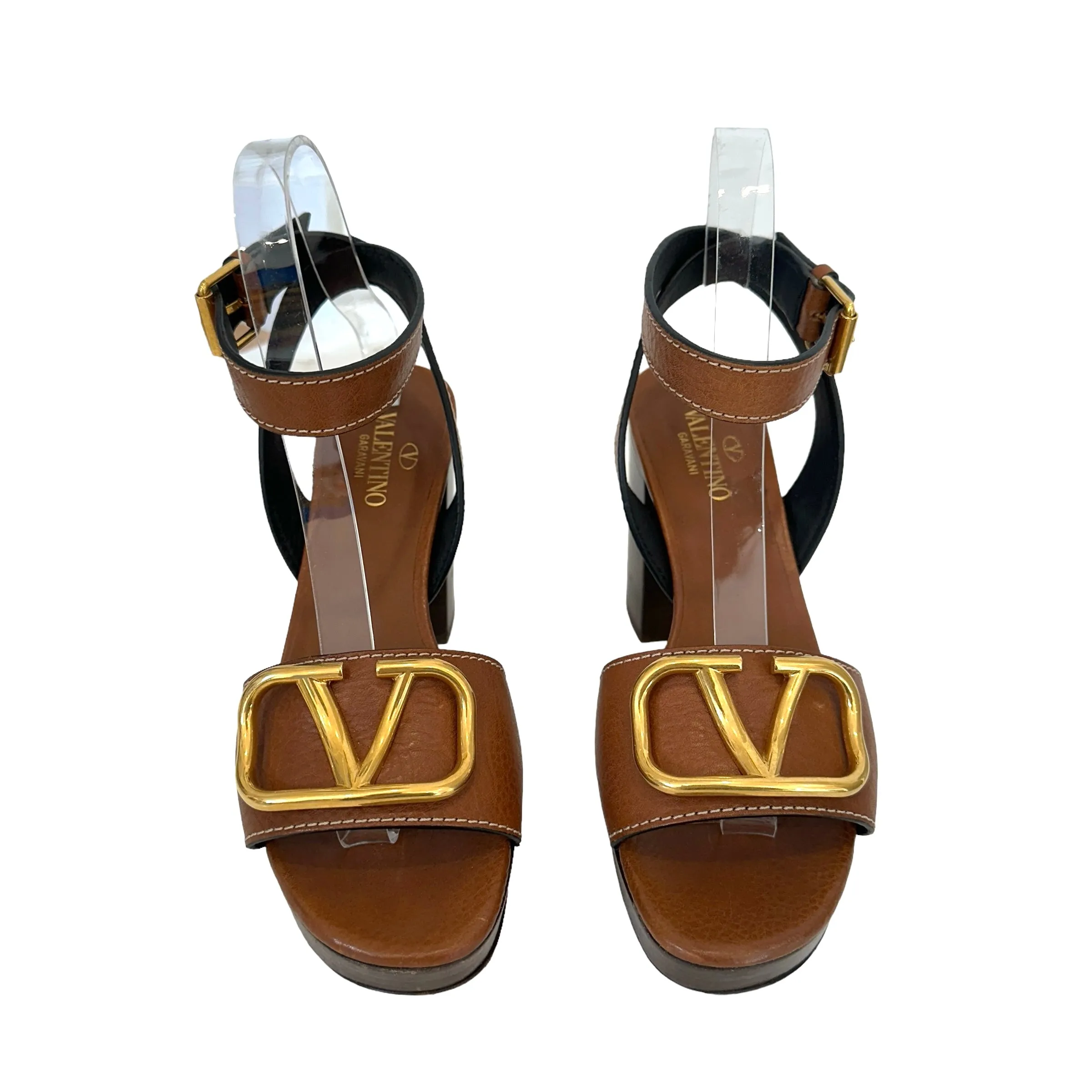 Brown Logo Sandals - 7