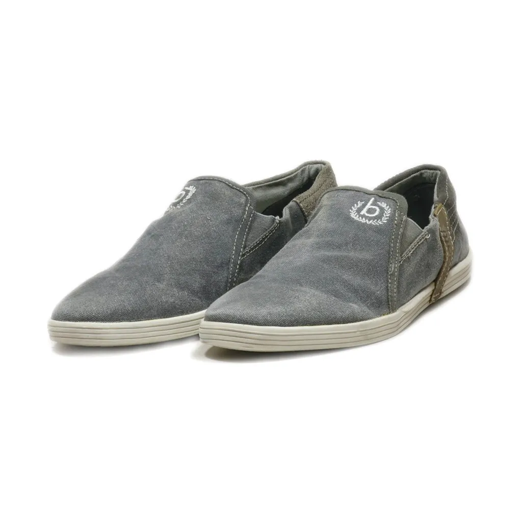 Bugatti Casual Slip Ons Canvas Grey Colour For Men