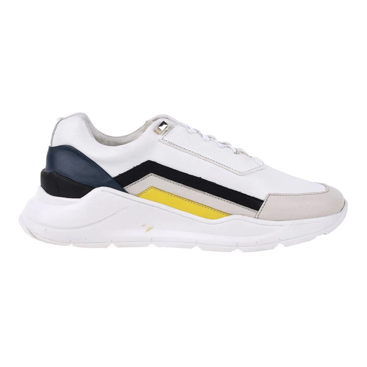 Buscemi Trim Embellishment Lifestyle Sport Shoes Leather White Colour For Men