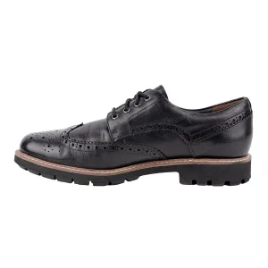 Clarks Oxfords Wingtips Patina Formal Lace Ups Black Colour For Men