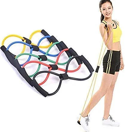 Combo Kit Full Body Exerciser Ab Wheel Toning Tube  Figure 8 Tube  (Pack of 3)