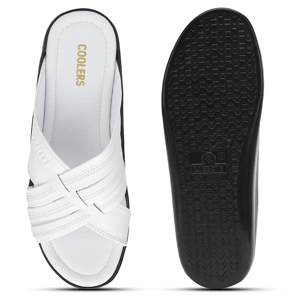 Coolers Casual Slippers For Men (White) TAYLOR By Liberty