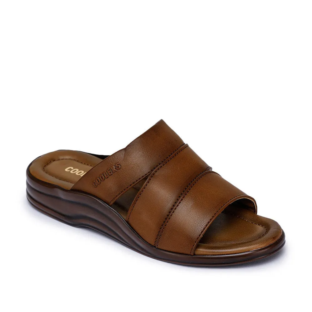 Coolers Casual (Tan) Slippers For Men 7123-310 By Liberty