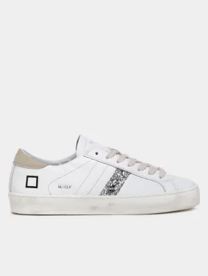 D.A.T.E. Hill Low Calf White Beige Trainers W401-HL-CA-HB