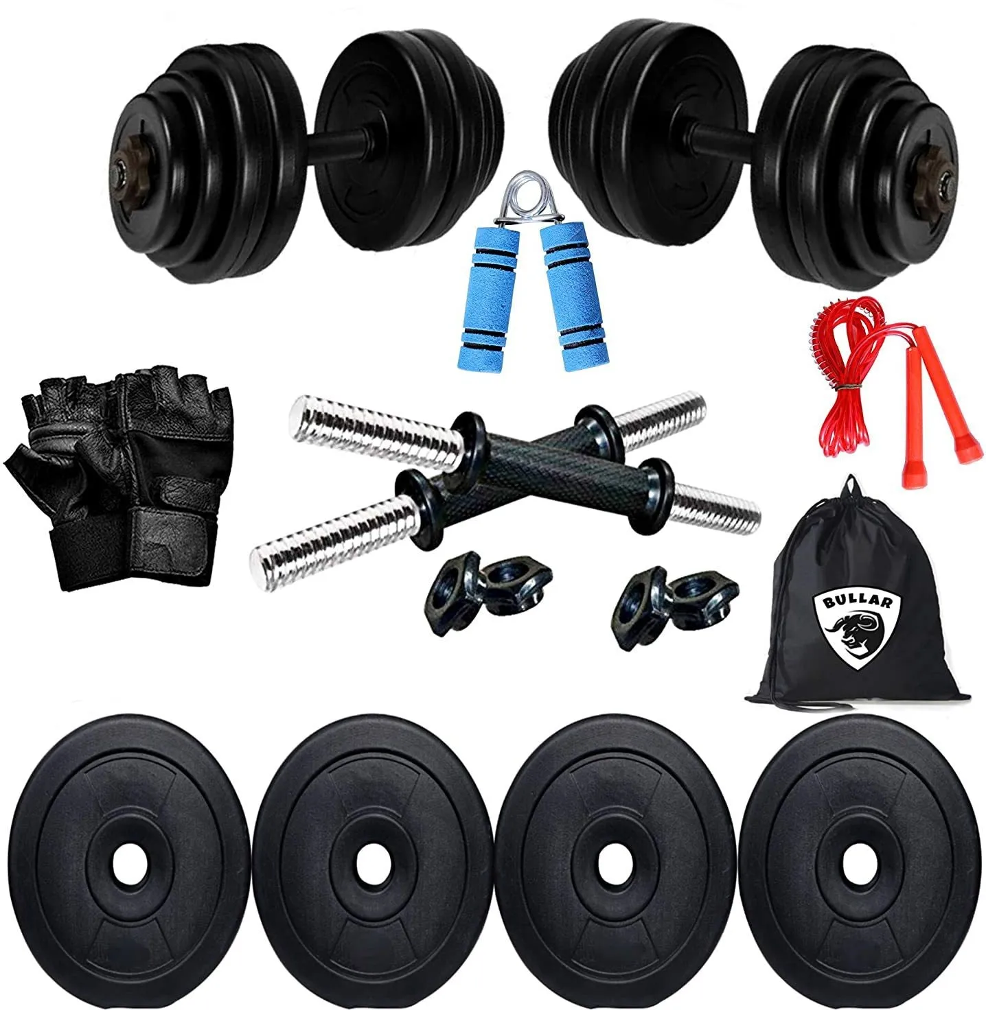 Dumbbells set | Adjustable dumbbells | 10Kg Dumbbell Set With Acc.