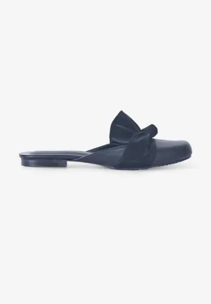 Flirty Ribbon Slip-On Flats - Black