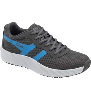 Gola Mens Performance Draken Mesh Running Trainers - Charcoal/Process Blue -