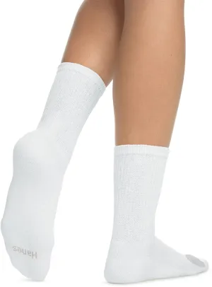 Hanes Women's 6-Pair Plush Comfort Toe Seam Crew Socks