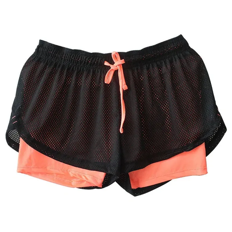 High-Waisted Quick-Dry Gym Shorts | Elastic Biker Shorts with Criss-Cross Design