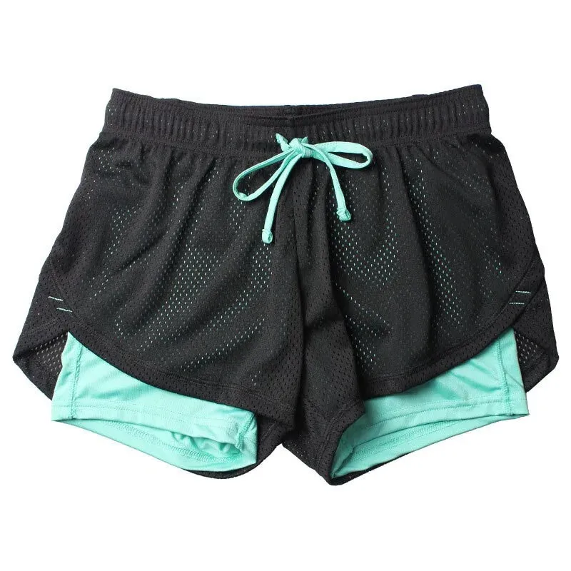 High-Waisted Quick-Dry Gym Shorts | Elastic Biker Shorts with Criss-Cross Design