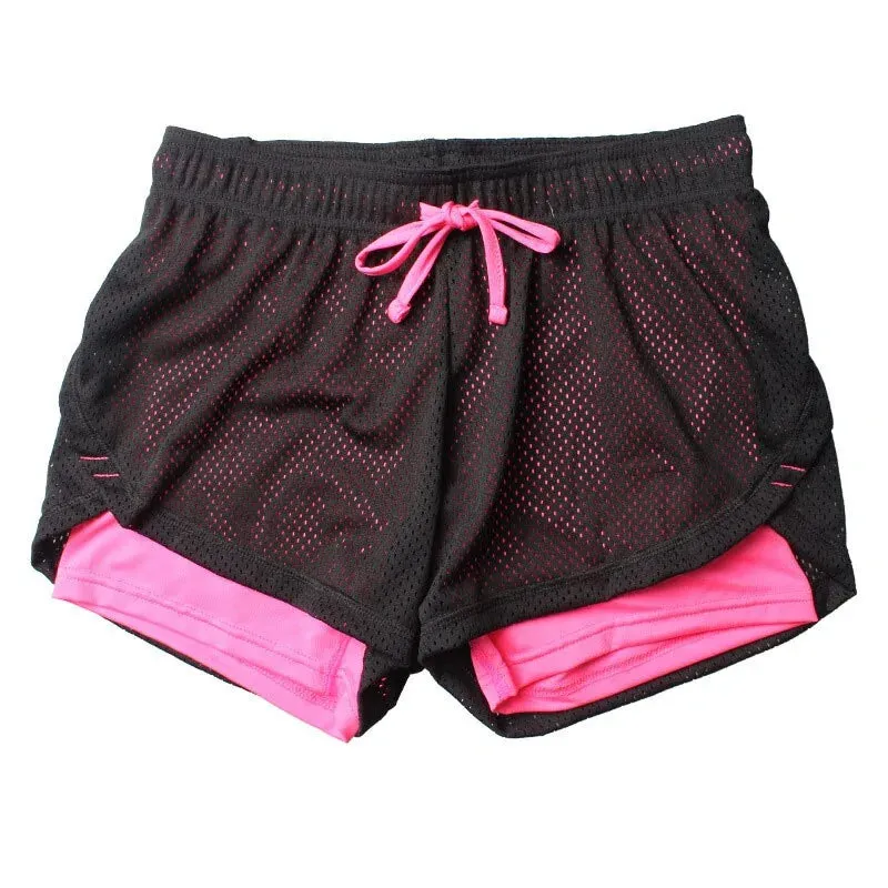 High-Waisted Quick-Dry Gym Shorts | Elastic Biker Shorts with Criss-Cross Design