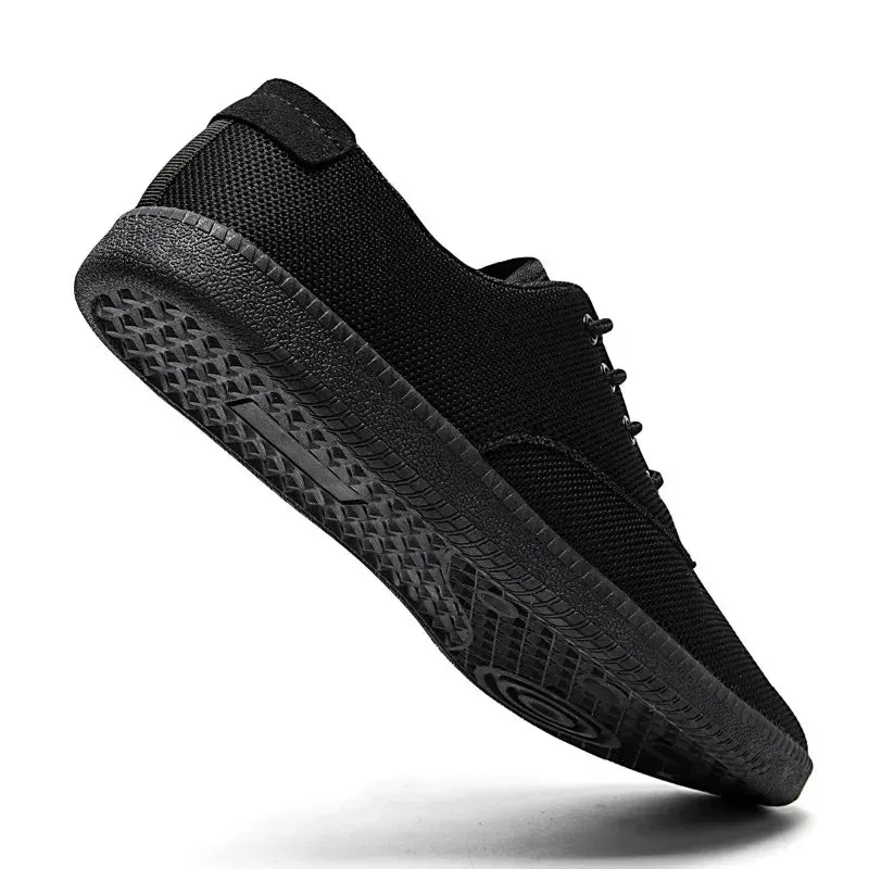 Hnzxzm Soft Soled Canvas Lace Up Working Flats Shoes Mesh Breathable Casual Sneakers Big Size 39-46 Footwear