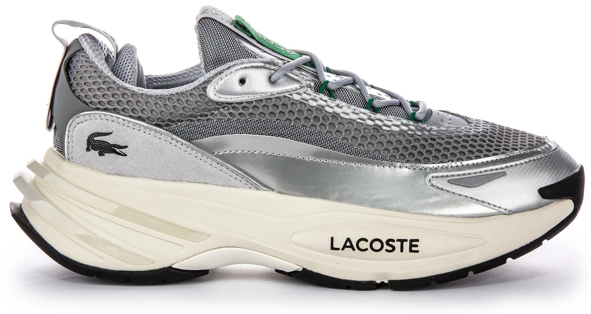 Lacoste Audyssor 124 Trainers In Silver For Men