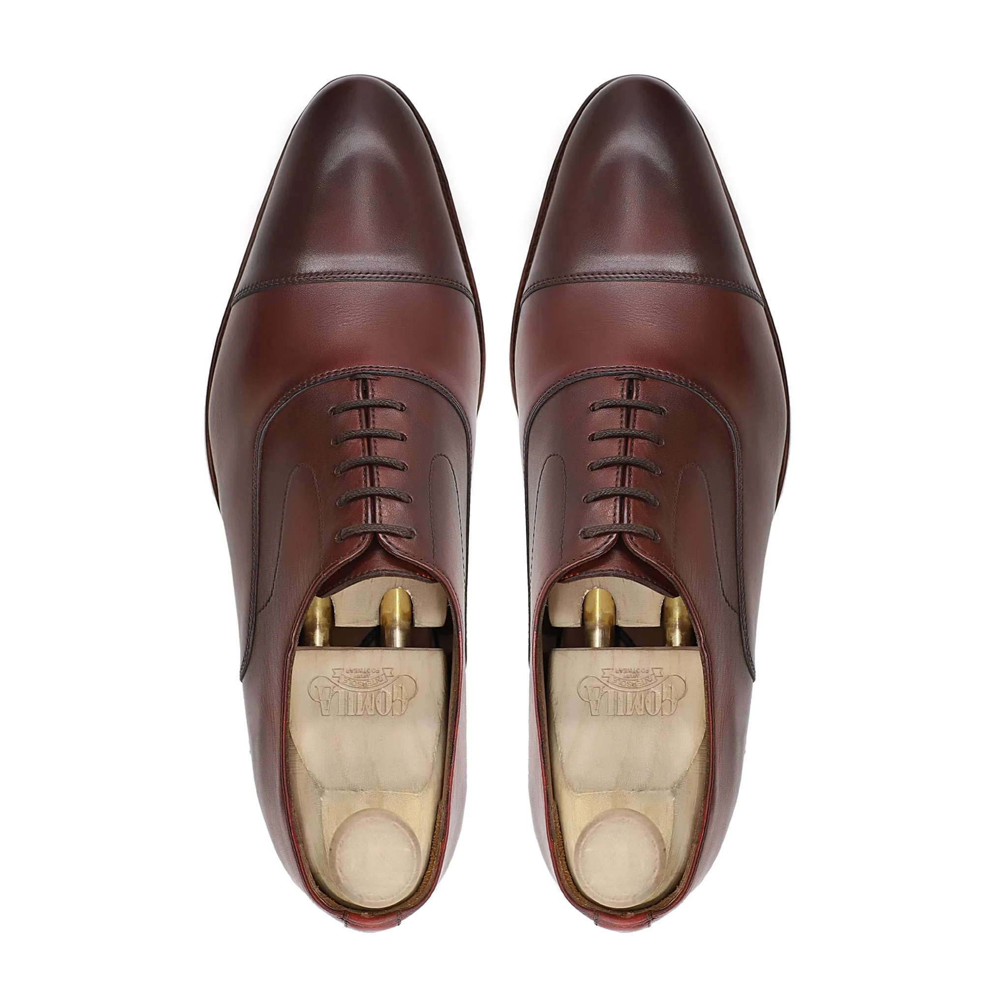 Malwo - Men's Reddish Brown Calf Leather Oxford Shoe