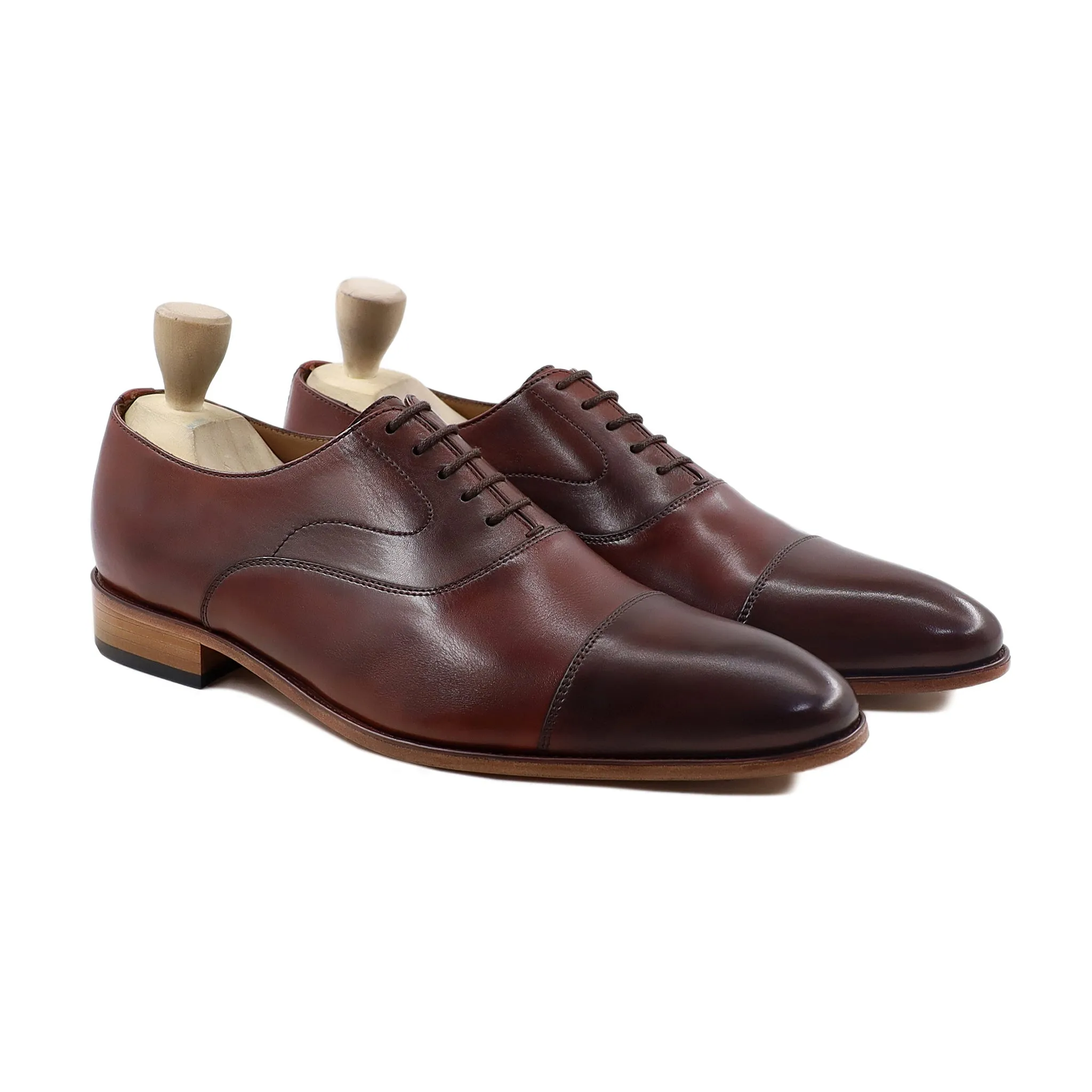 Malwo - Men's Reddish Brown Calf Leather Oxford Shoe