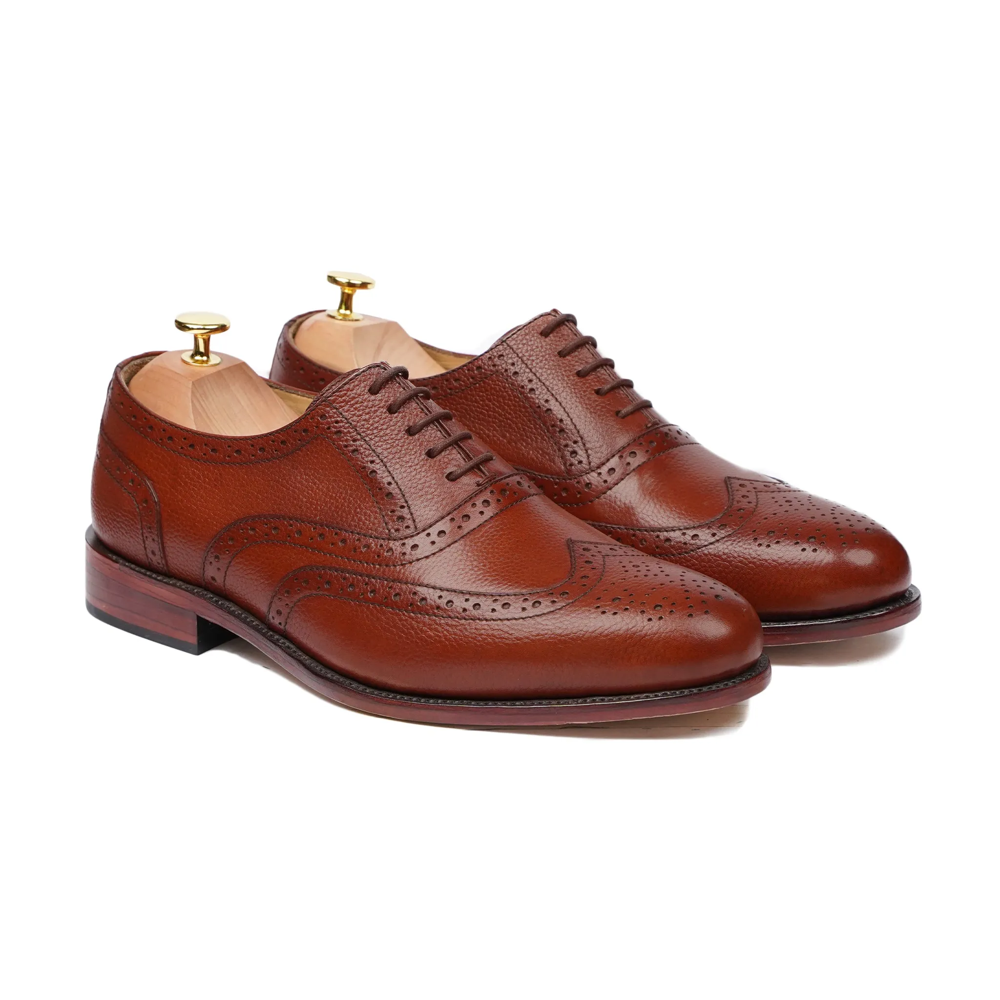 Marburg - Men's Orange Tan Calf Leather Oxford Shoe