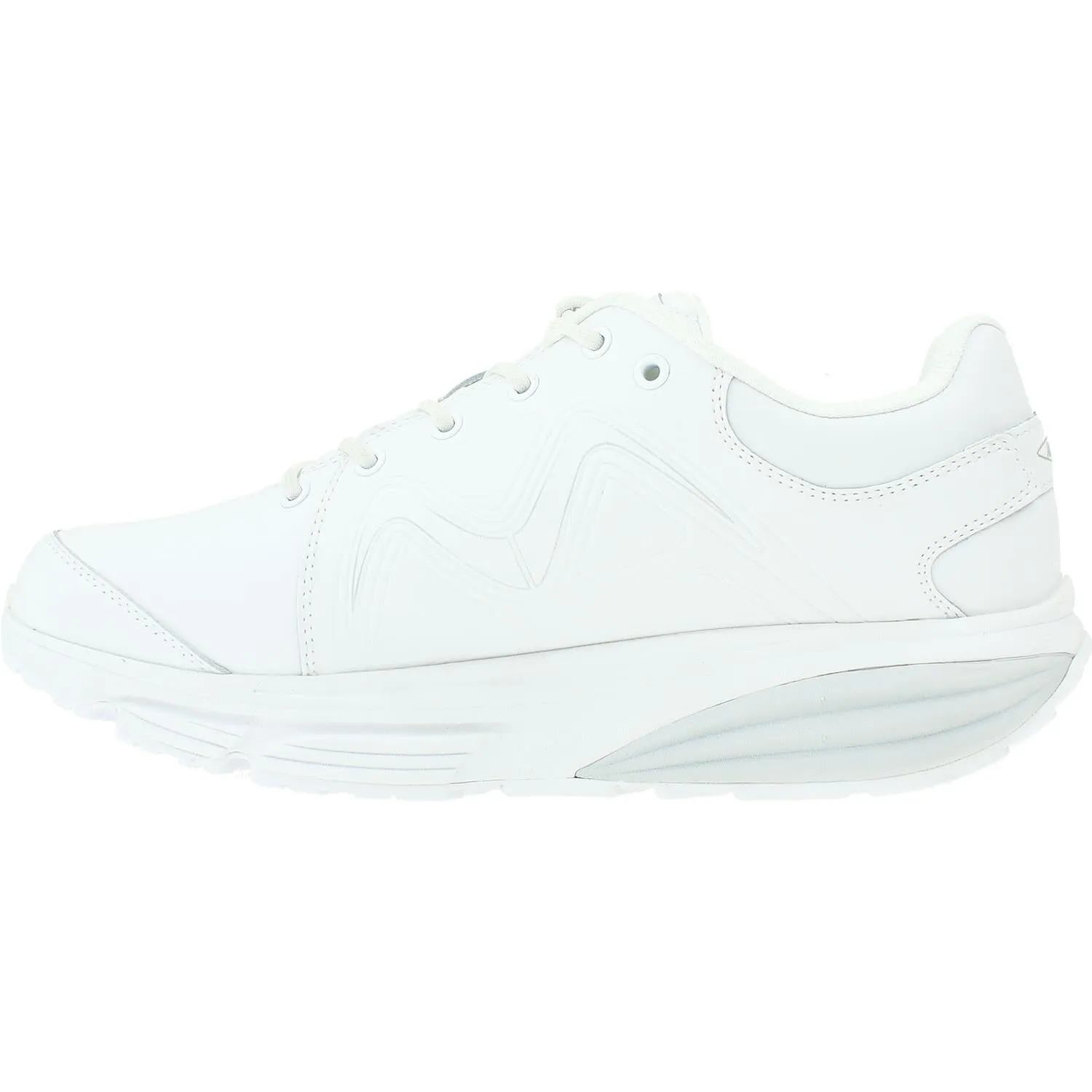 Men's MBT Simba Trainer White/Silver Leather