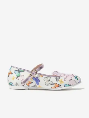 Sophia Webster Girls Butterfly Embroidered Shoes in Multicolour