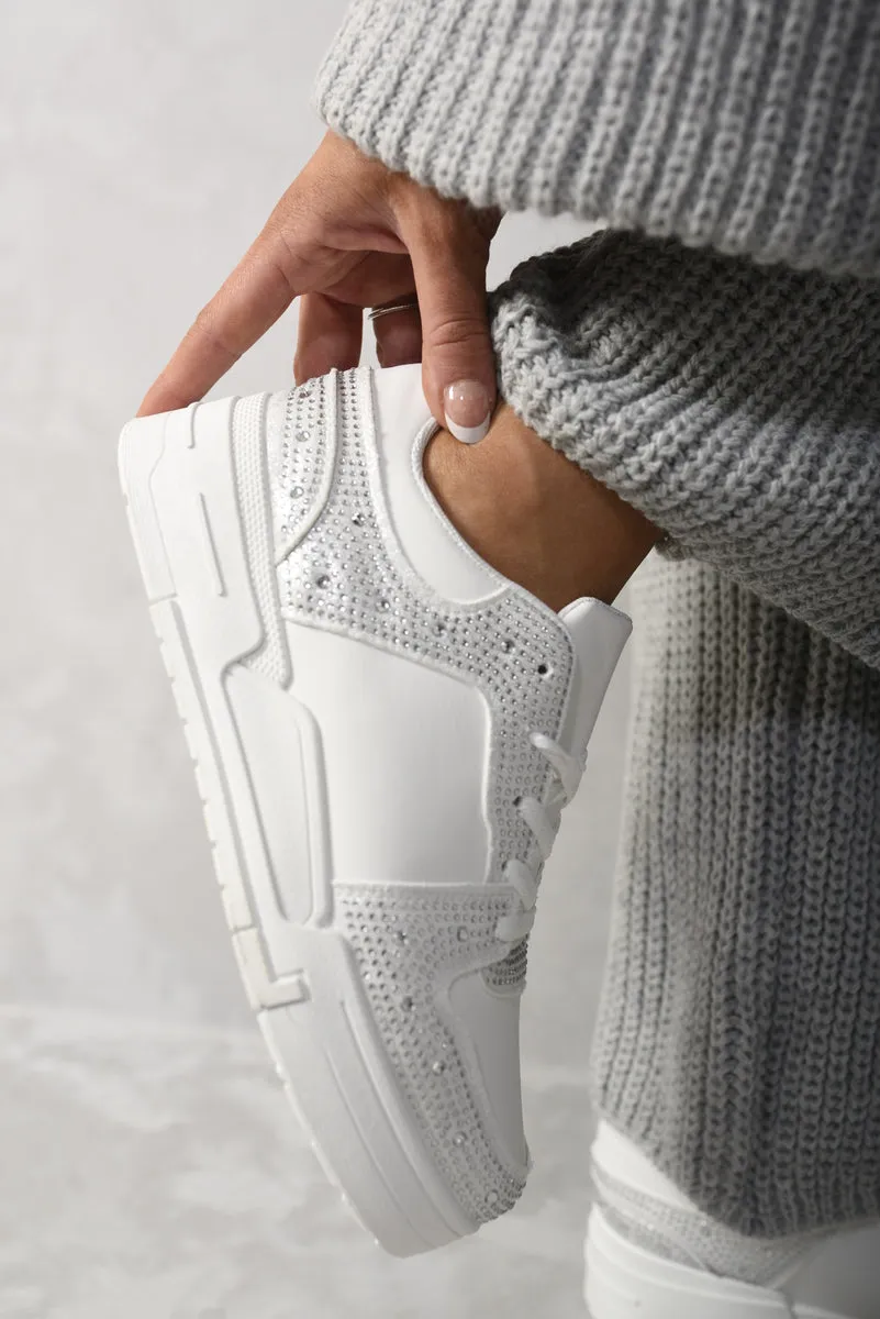 Sparkly Crystal Embellished Trainers