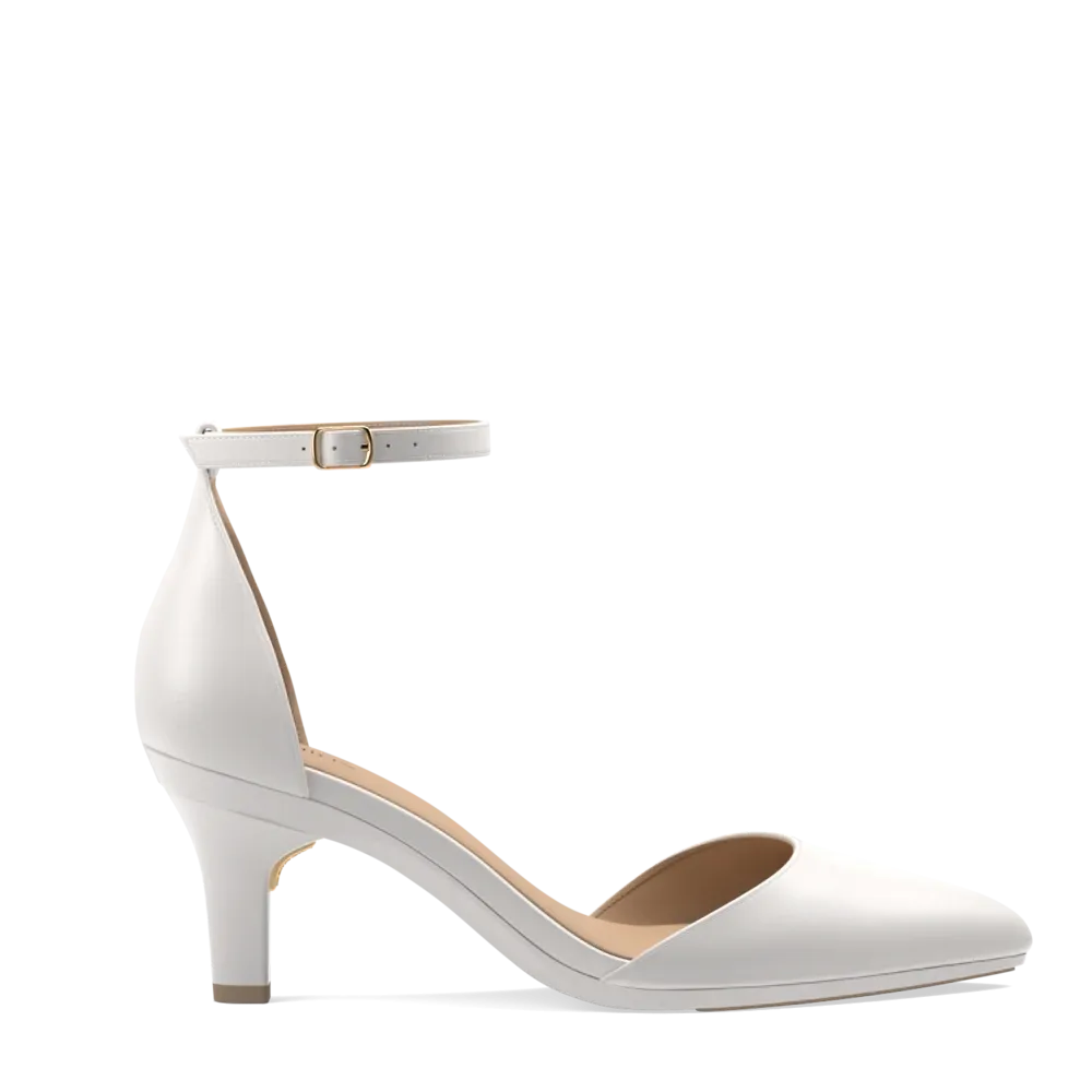 The D'Orsay - White Satin   Stiletto Heel Kit 3 White