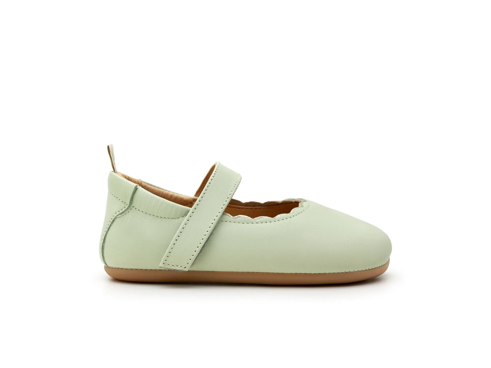 Tip Toey Joey Girl's Roundy Mary Jane Shoes - Aloe Wash / Champagne