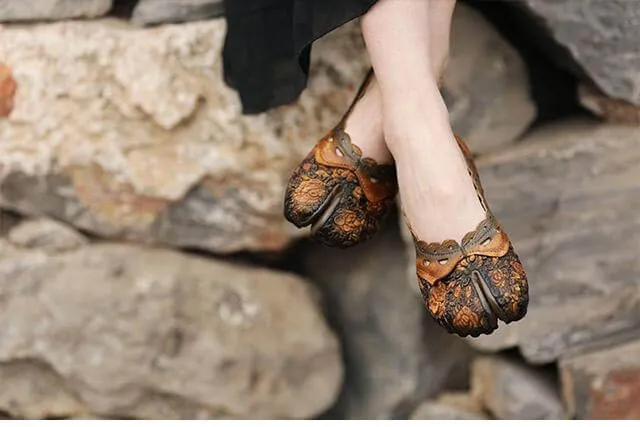 Vintage Handmade Women Leather Shoes