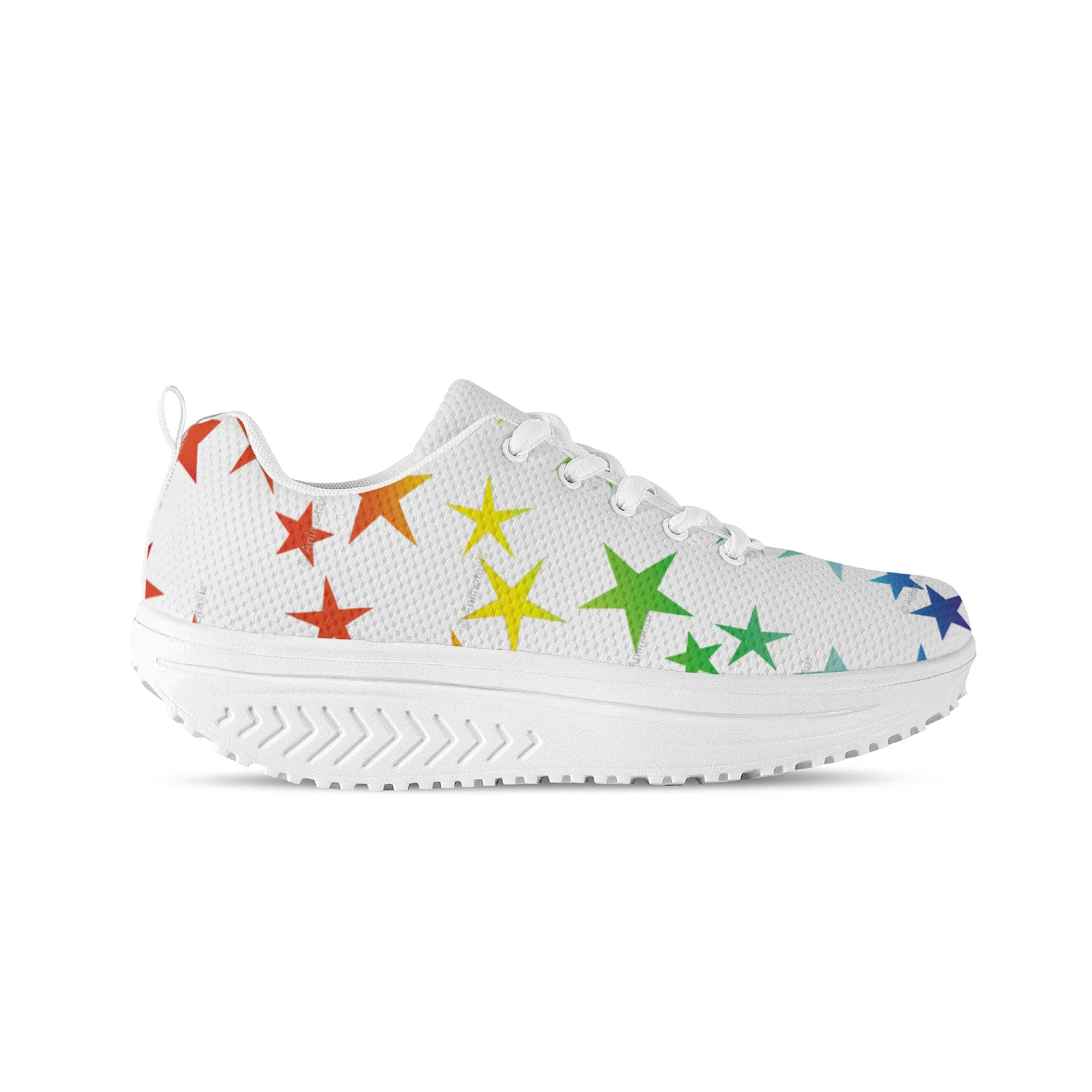 Women's Mesh Heightening Shaking Shoe - Stars