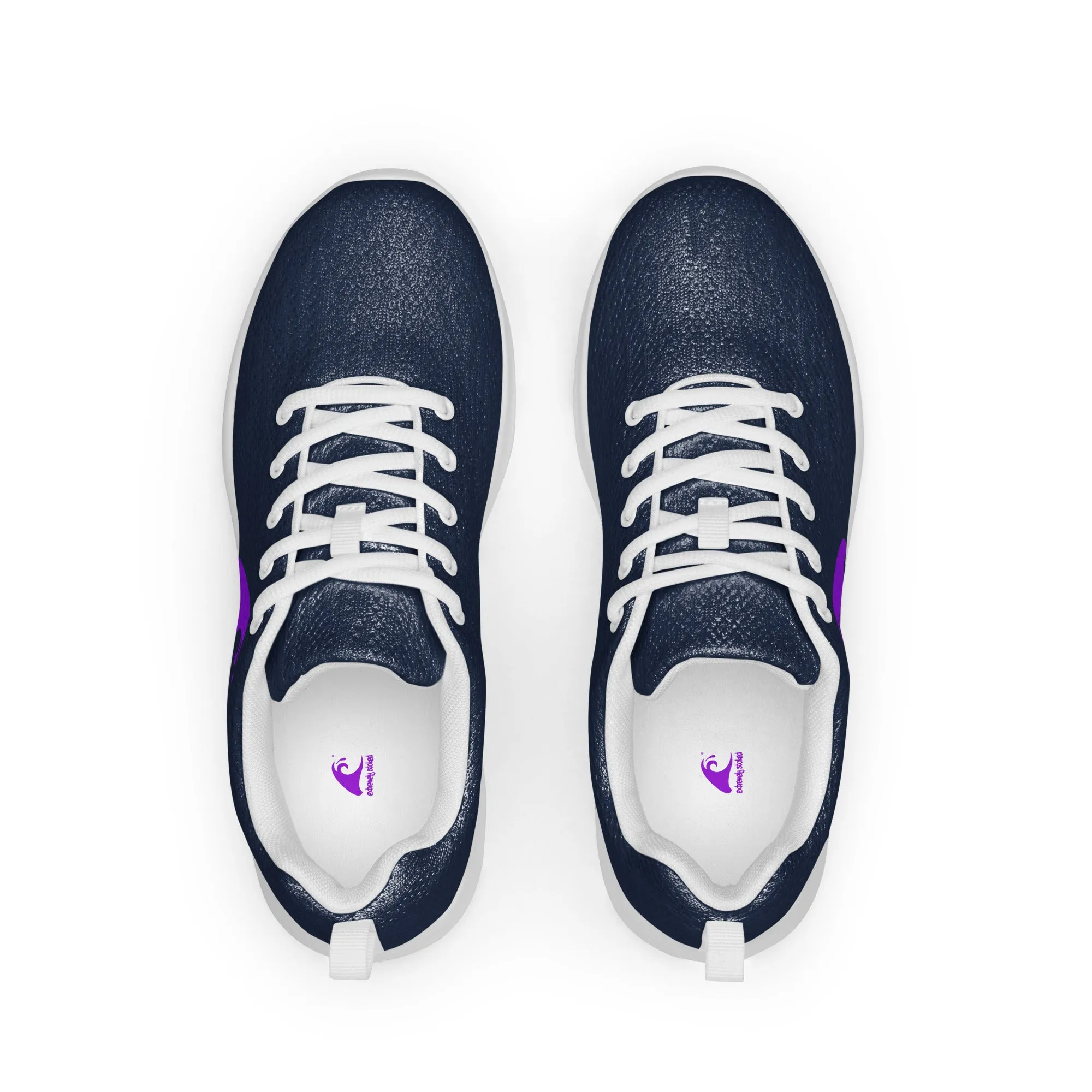 Women’s Navy Blue Athleisure Shoes with Purple Extremely Stoked Epic Wave Logo